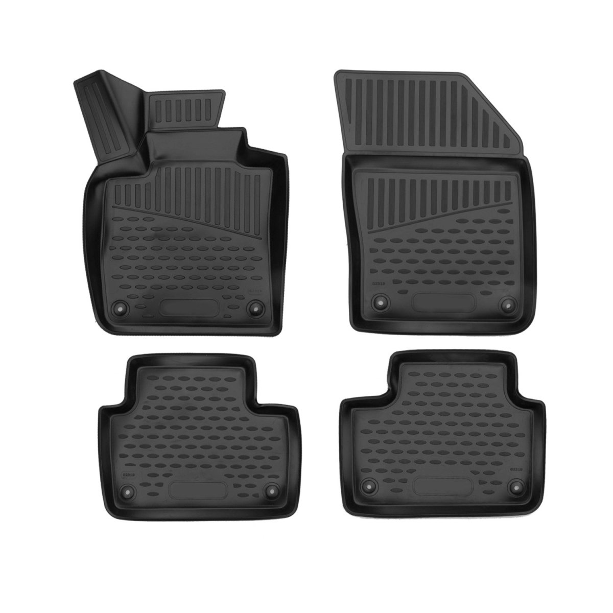 Volvo V60 Floor Mats - Omac - Rubber TPE - Black - '18-'24 Volvo V60 Floor Mats - Omac - Rubber TPE - Black - '18-'24